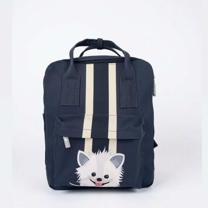 Mochila Lulu branco Fundo Preto