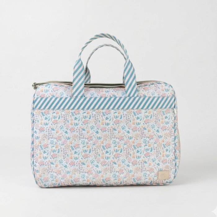 Mala Weekend Floral Bege Acqua