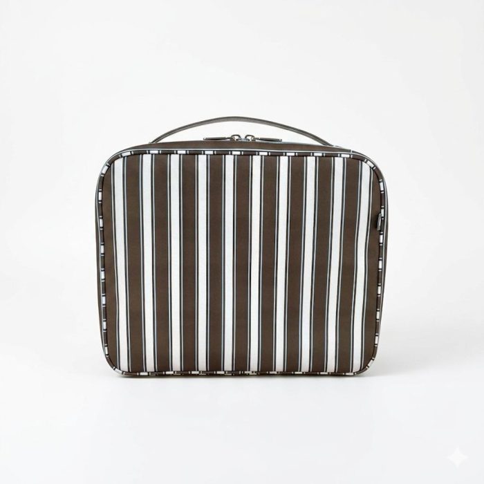 Necessaire Funcional G Listrada Marrom