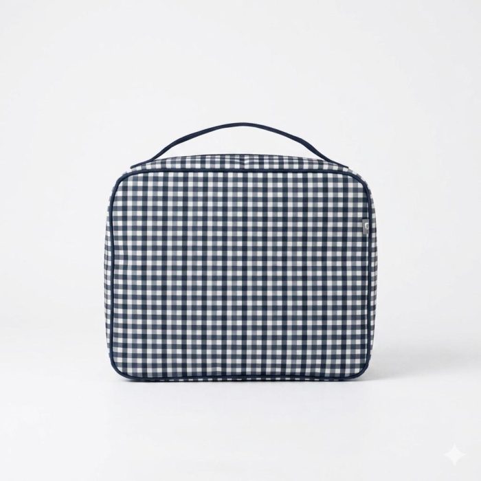 Necessaire Funcional G Xadrez Marinho