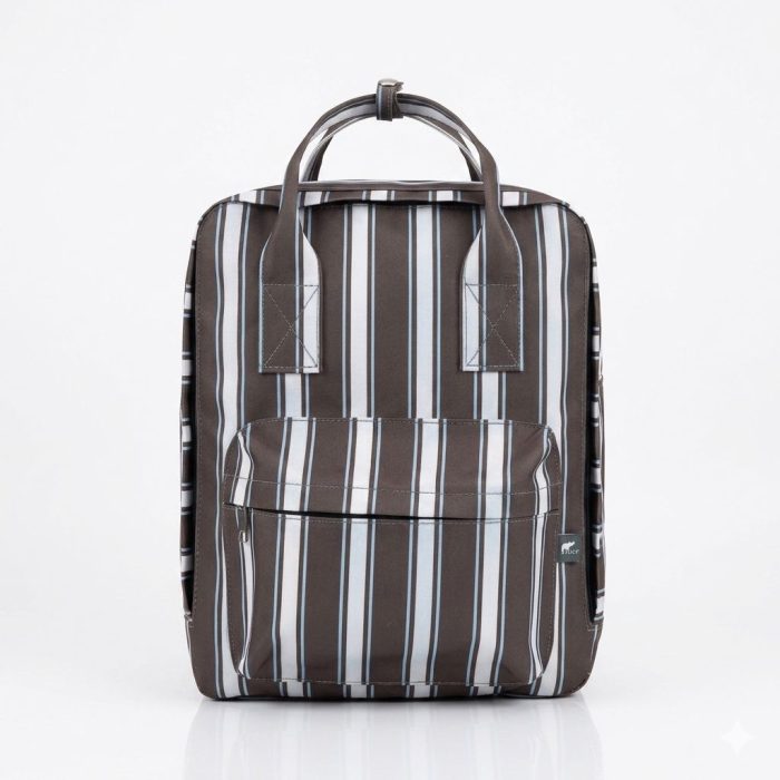 Mochila Listrada Marrom