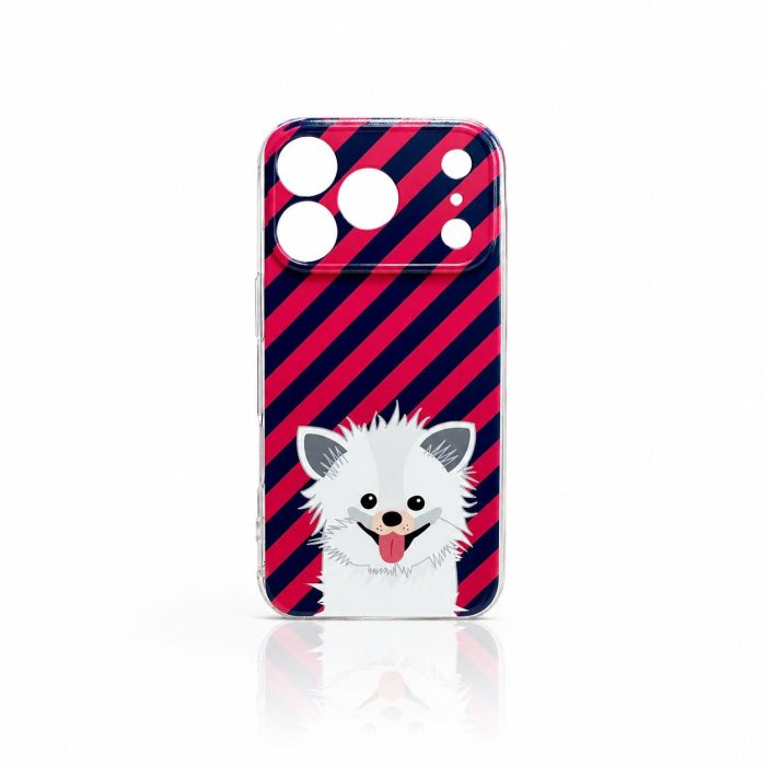 Iphone Case 17 PRO Lulu Branco Listrado Rosa
