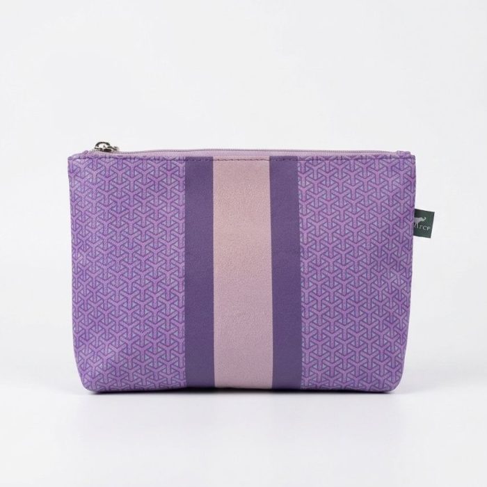 Necessaire P Geométrica Lilás