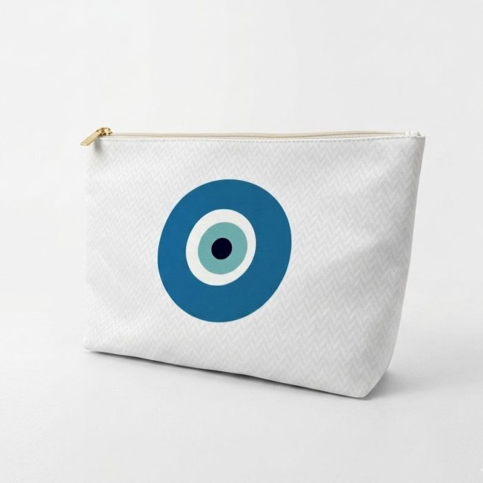 Necessaire G Branca Olho Grego Azul