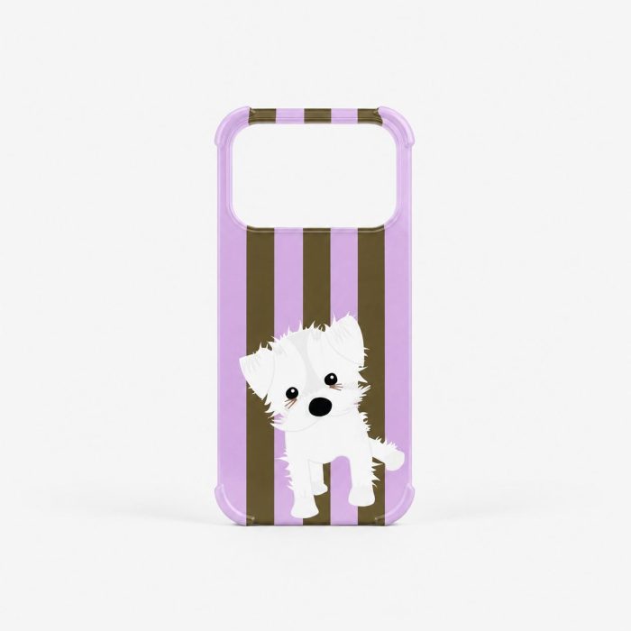 Iphone Case 17 PRO Listrado Lilás Maltes