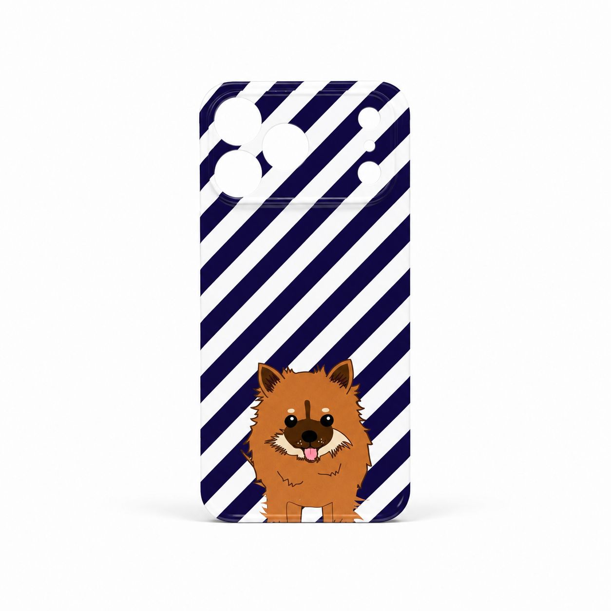 Iphone Case 17 PRO MAX Listrado Azul Lulu Caramelo