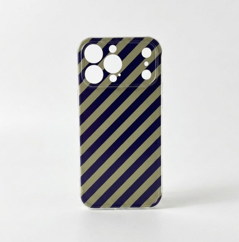 Iphone Case 17 PRO MAX Listrado Azul e Verde