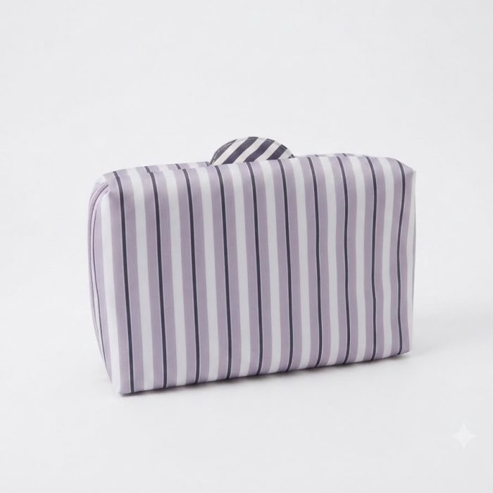 Necessaire Compacta Listrada Azul