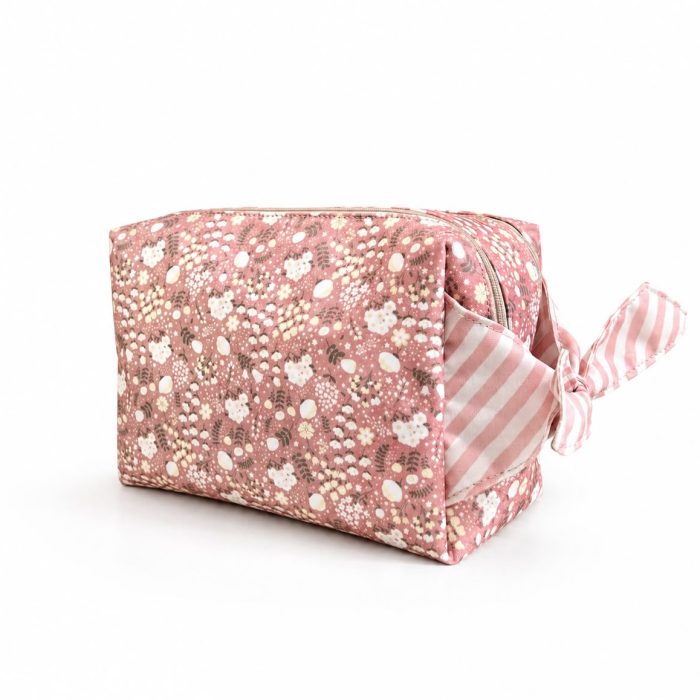 Necessaire Laço Floral Rosa-Pastel