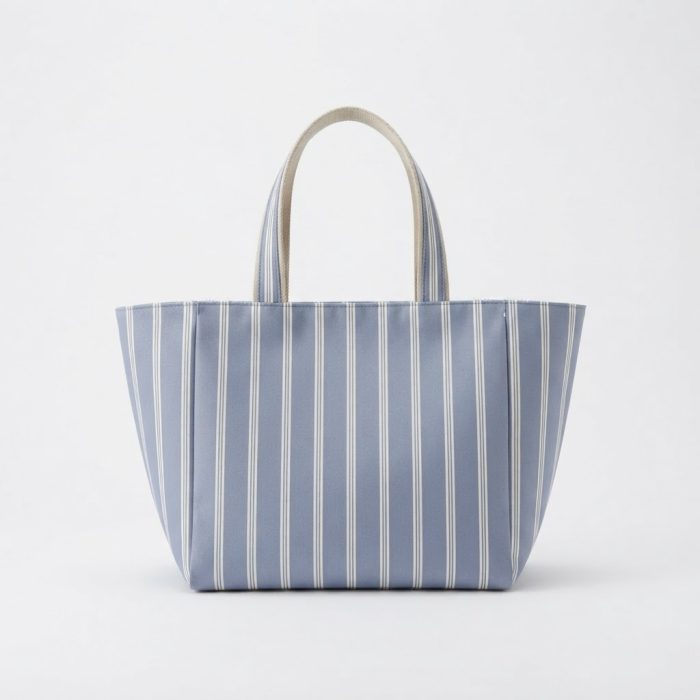 Bolsa Listrada Azul Turquesa