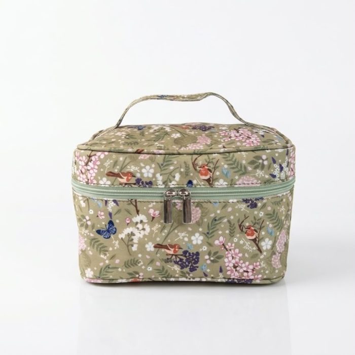 Necessaire Frasqueira Floral Verde