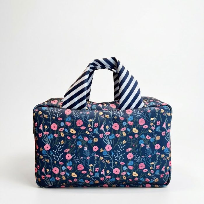 Necessaire Alças Florido Marinho