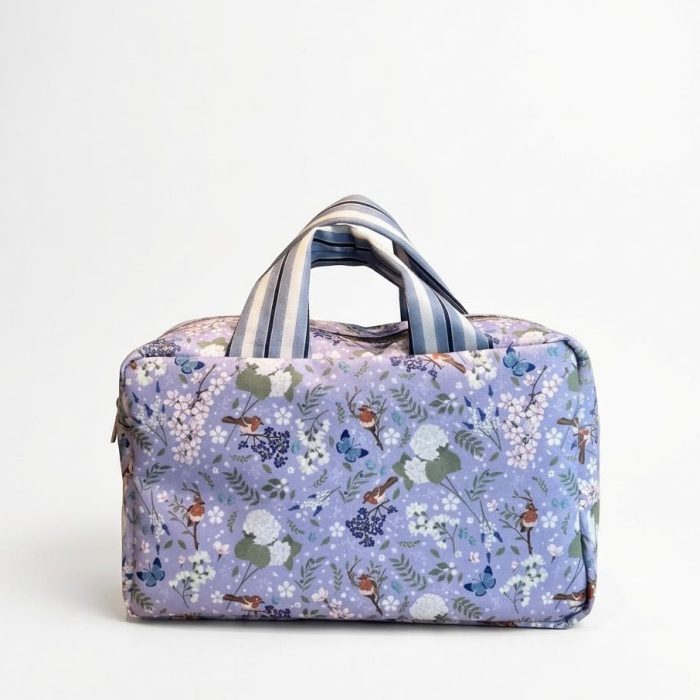 Necessaire Alças Floral Lilás